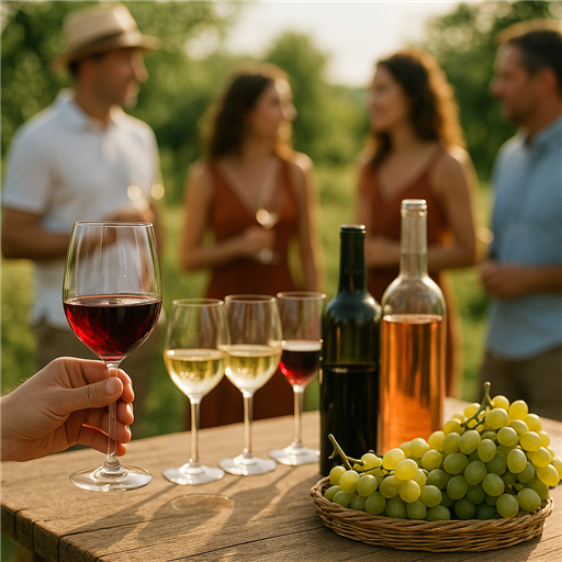 Événements de dégustation de vin en été