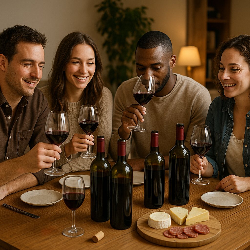 Image de l'article : Tener Éxito en el Regreso Enológico: Organizar una Degustación de Vinos Tintos entre Amigos - Viniou
