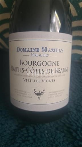 Borgonha Hautes-Côtes de Beaune Domaine Mazilly Vieilles Vignes Não Sazonado