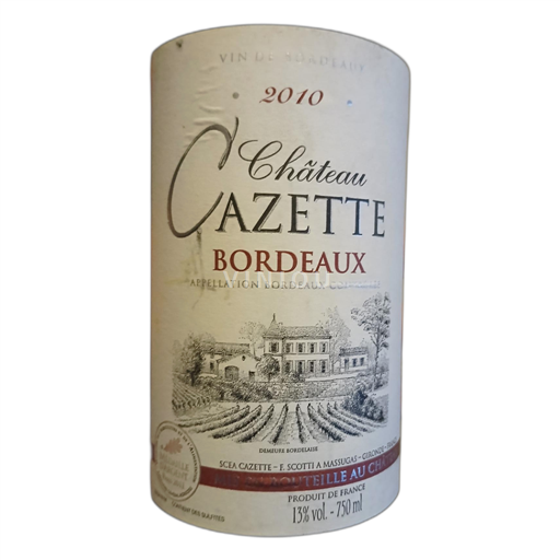 Bordeaux Ospecificerad Château Gazette 2010