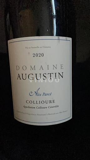 Roussillon Collioure Domaine Augustin Alix Parcé 2020