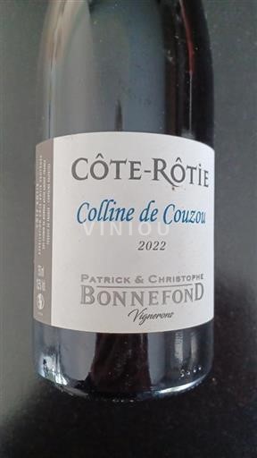 Rhônedalen Côte-rôtie Patrick & Christophe Bonnefond Colline de Couzou 2022