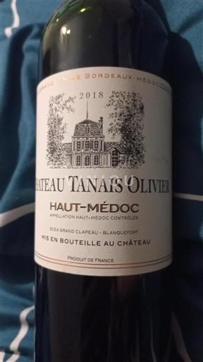 Bordeaux Haut-Médoc Château Tanais Olivier 2018