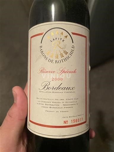 Bordeaux Barons de Rothschild Réserve Spéciale 2000