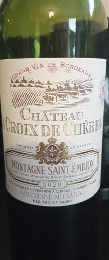 Bordeaux Montagne-saint-émilion Château La Croix de Chéreau 2020