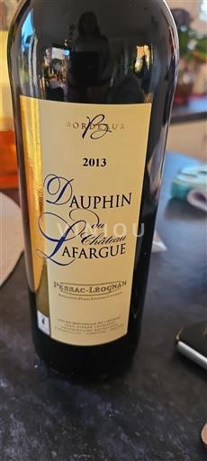 Bordeaux Pessac-Léognan Château Lafargue Dauphin 2013