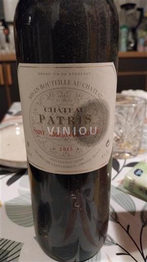 Bordeaux Saint-Émilion Grand Cru Château Patris 2015