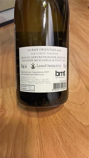 Sydvestfrankrig Comté tolosan Lionel Osmin & Cie La Baie Orientale 2023