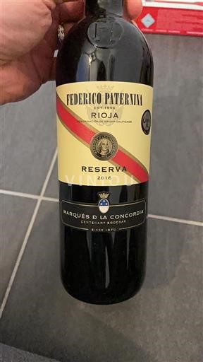 La Rioja Rioja Federico Paternina Reserva 2016
