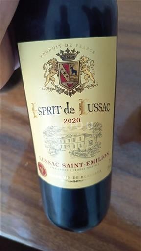 Bordeaux Lussac-saint-émilion Esprit de Lussac 2020