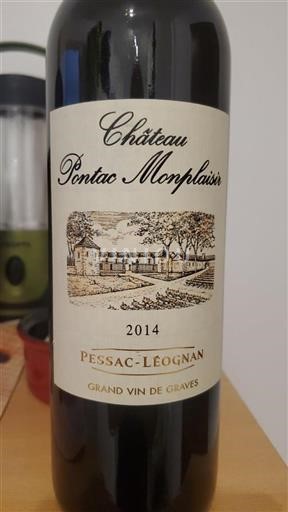 Bordeaux Pessac-Léognan Château Pontac Monplaisir 2014