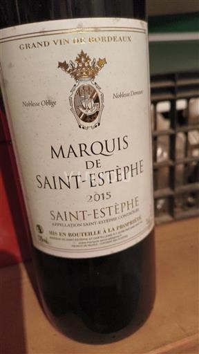Bordeaux Saint-Estèphe Marquis de Saint-Estephe 2015