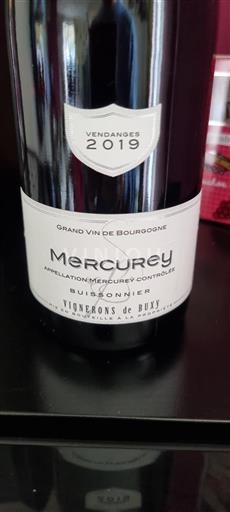 Bourgogne Mercurey Vignerons de Buxy Buissonnier 2019