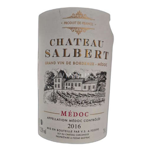 Bordeaux Médoc Chateau Salbert 2016