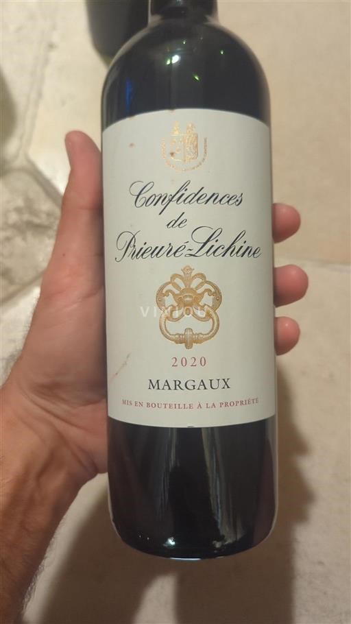 Bordeaux Margaux Prieure-Lichine Confidences de Prieure-Lichine 2020