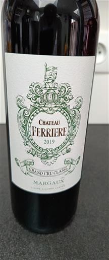 Bordeaux Margaux Château Ferrière 2019