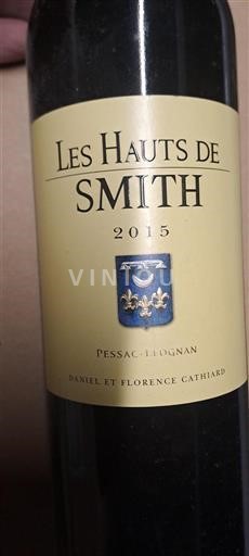 Bordeaux Pessac-Léognan Château Smith Haut Lafitte Les Hauts de Smith 2015