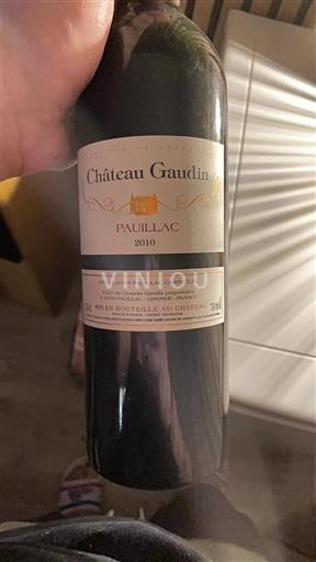 Bordeaux Pauillac Château Gaudin 2010