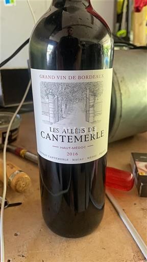Bordeaux Haut-Médoc Château Cantemerle Les Allées de Cantemerle 2016