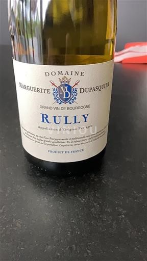Borgonha Rully Domaine Marguerite Dupasquier Não Sazonado