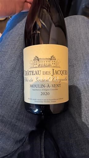 Beaujolais Moulin-à-vent Château des Jacques Clos du Grand Carquelin 2020
