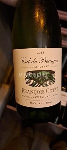 Loiredalen Sancerre François Cotat Cul de Beaujeu 2018
