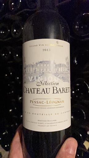 Bordeaux Pessac-Léognan Chateau Baret Sélection 2013