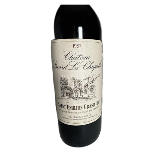 Bordeaux Saint-Émilion Grand Cru Château Beard La Chapelle 1987