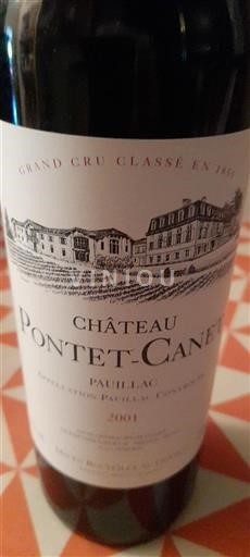 Bordeaux Pauillac Château Pontet-Canet 2001