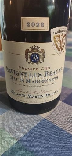Burgund Savigny-lès-Beaune Premier Cru Domaine Martin-Dufour Hauts Marconnets 2022