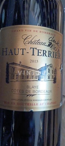 Bordeaux Blaye Côtes de Bordeaux Château Haut-Terrier 2015