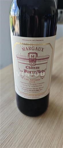 Bordeaux Margaux Château Les Barraillots 2018