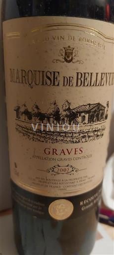 Bordeaux Graves Marquise de Bellevue 2002