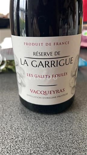 Vale do Ródano Vacqueyras Réserve de la Garrigue Les Galets Roulés Não Sazonado