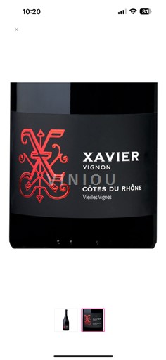 Vallée du Rhône Côtes-du-rhône Xavier Vignon Vieilles Vignes 2020