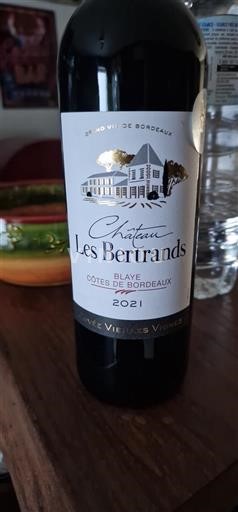 Bordeaux Blaye Côtes de Bordeaux Château Les Bertrands Vieilles Vignes 2021