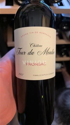 Bordeaux Fronsac Château Tour du Moulin 2022