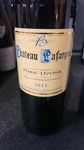 Vin Rouge sec Château Lafargue 2015 France Bordeaux Pessac-Léognan