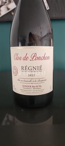 Beaujolais Régnié Clos de Ponchon 2021