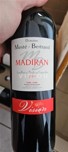 Sudoeste Madiran Domaine Meste - Bertrand Vision 2019
