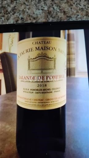 Burdeos Lalande-de-Pomerol La Faurie Maison Neuve 2018
