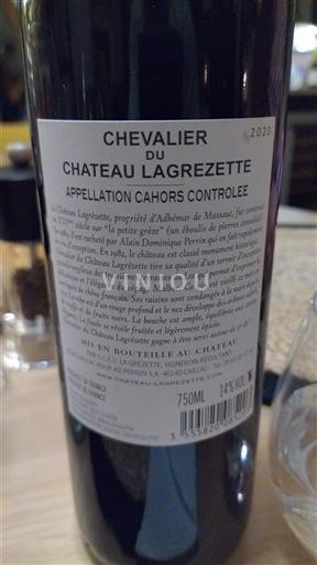 Sud-Ouest Cahors Château Lagrézette Chevalier 2020