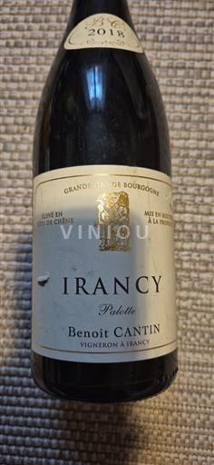 Bourgogne Irancy Benoît Cantin Palotte 2018