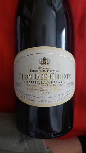 Vallée de la Loire Pouilly-fumé Domaine Christian Salmon Clos des Criots 2023