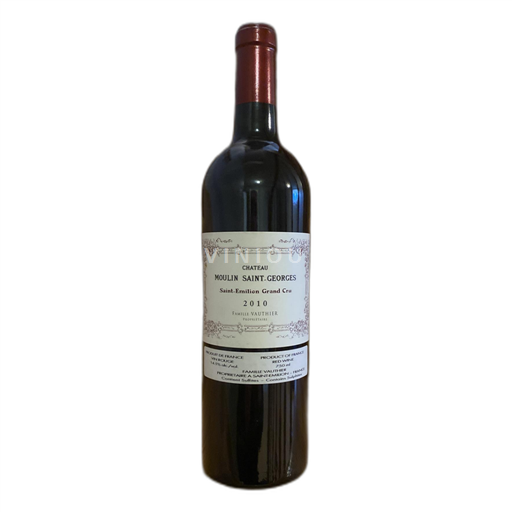 Bordeaux Saint-Émilion Chateau Moulin St Georges Famille Vauthier Saint Émilion Grand Cru 2010