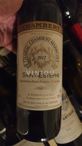 Bordeaux Saint-Estèphe château CHAMBERT MARBUZET 2017