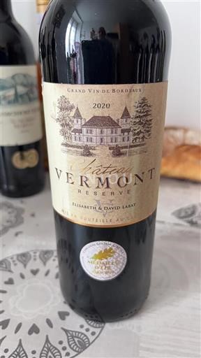Bordeaux Unspecified Château Vermont Réserve 2020