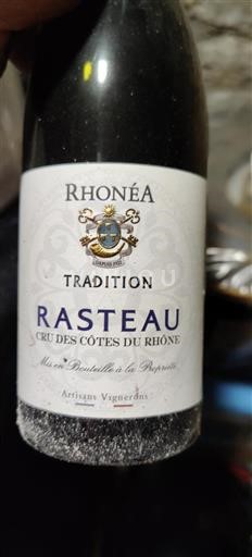 Vin Rouge sec Tradition Rhonea Non millésimé France Vallée du Rhône Rasteau