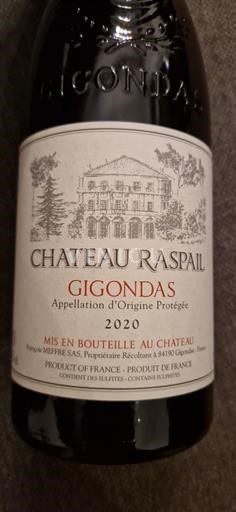 Valle del Rodano Gigondas Chateau Raspail 2020