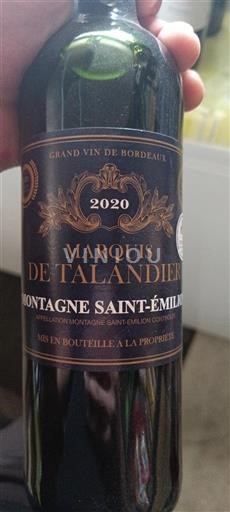 Bordeaux Montagne-Saint-Émilion Marquis de Talandier 2020